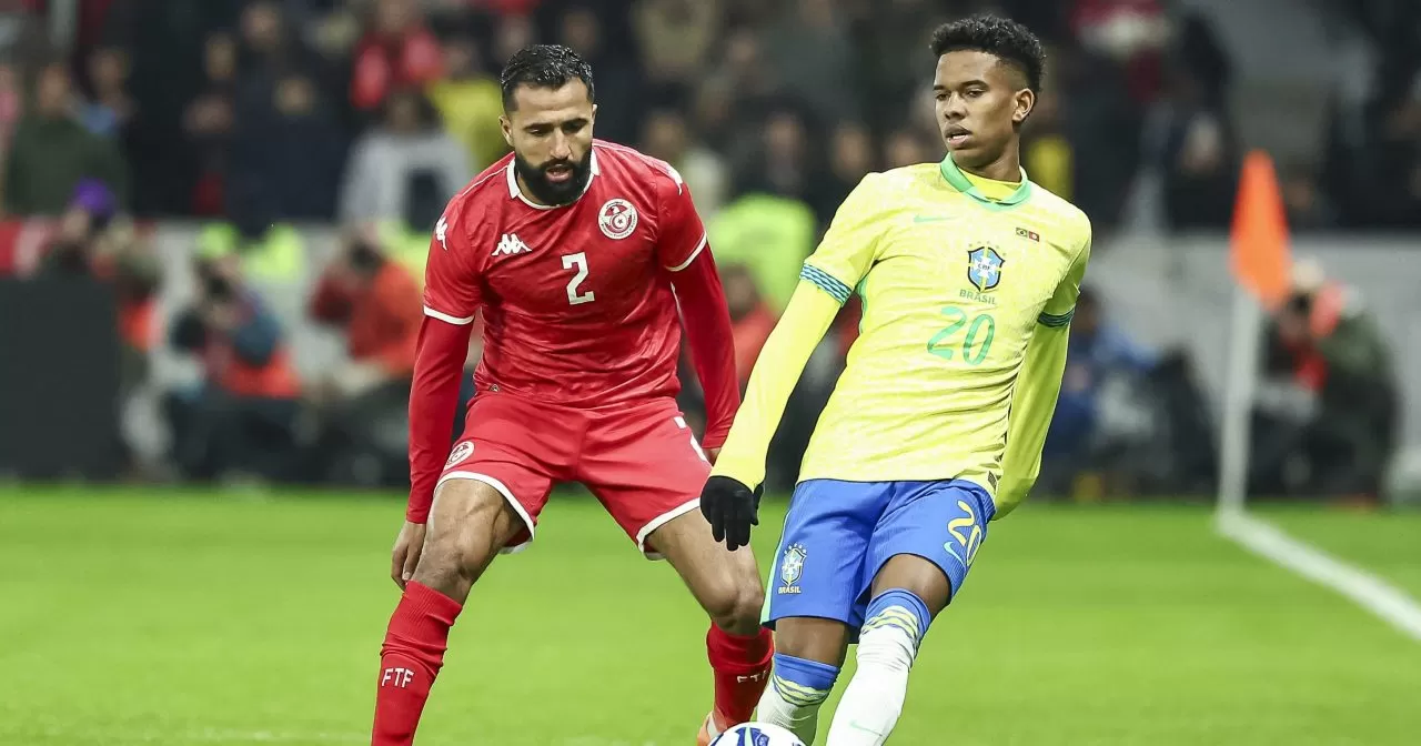 Estevão foi o destaque solitário do Brasil na partida. Foto: Getty Images